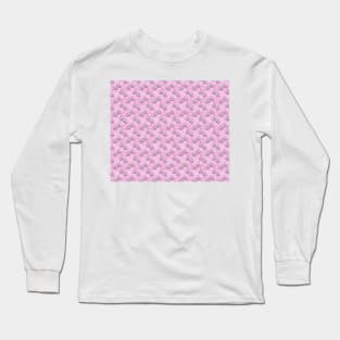 Flower Teacup Pink Pattern Long Sleeve T-Shirt